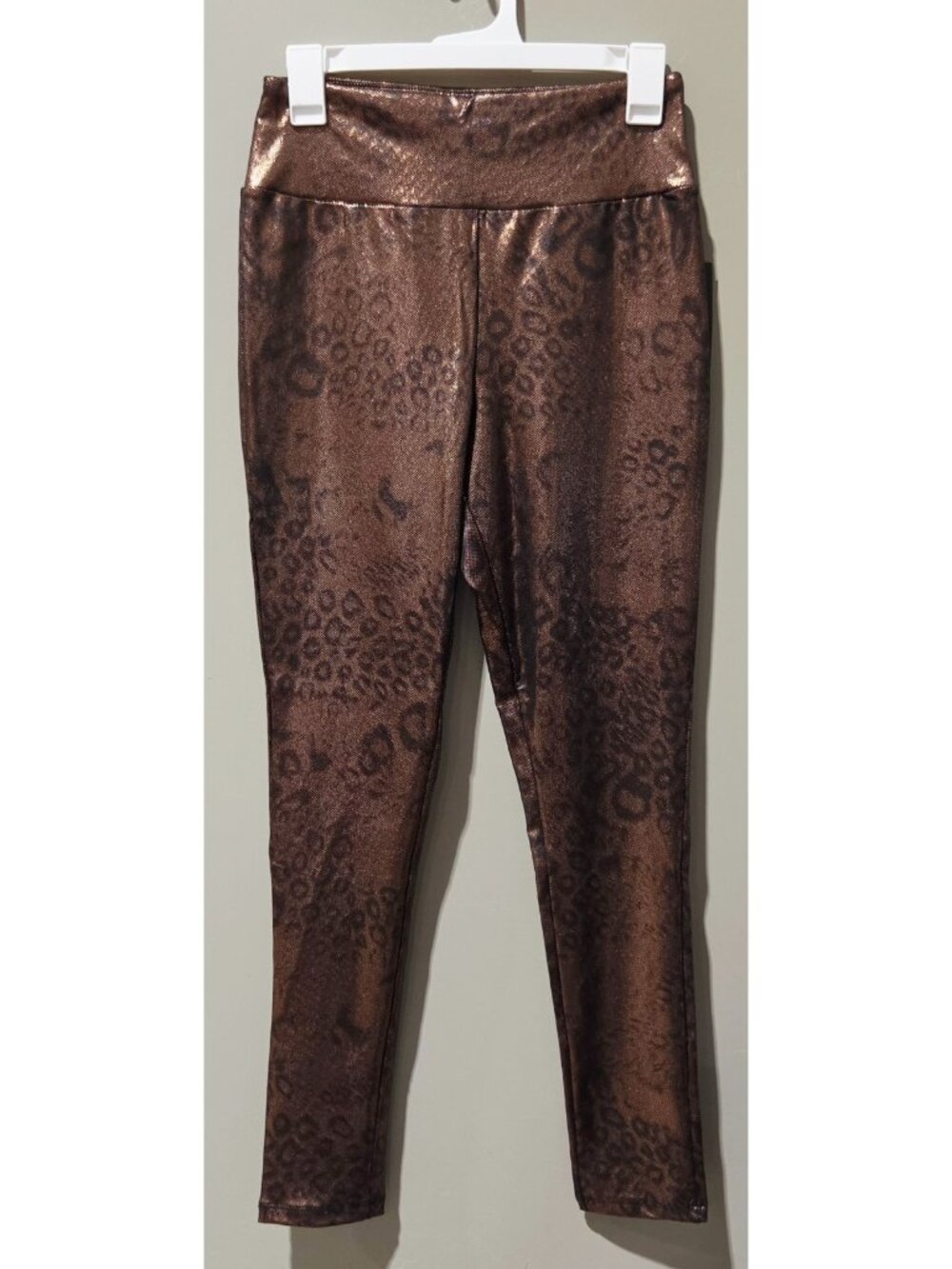 Wild Fable Metallic Brown & Gold Animal Print High Waist Leggings -- Small 4/6